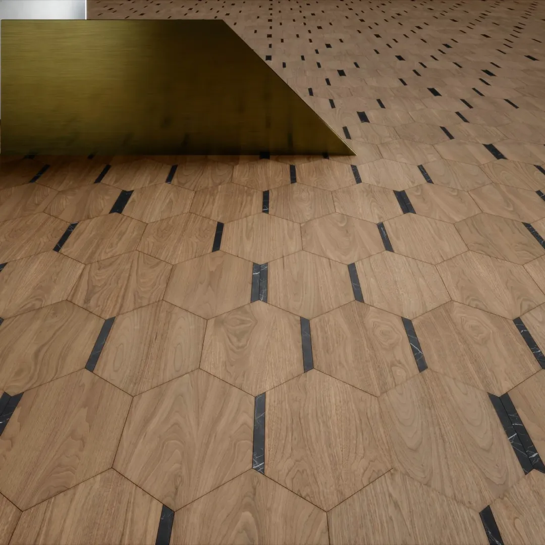 Pavimento Foglie doro Elementa Alveo Ca Biasi