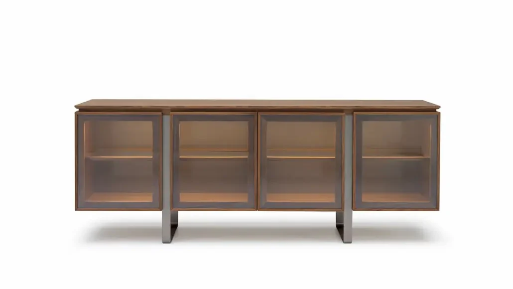 Arte Brotto Leonardo - Aparador com portas de vidro