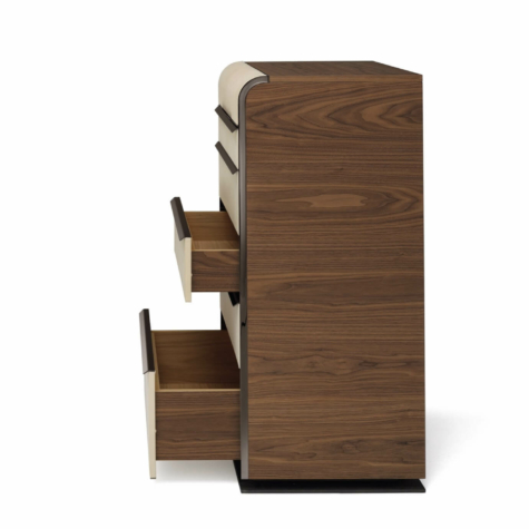 arte brotto principe tall chest with 5 drawers in american walnut wood15